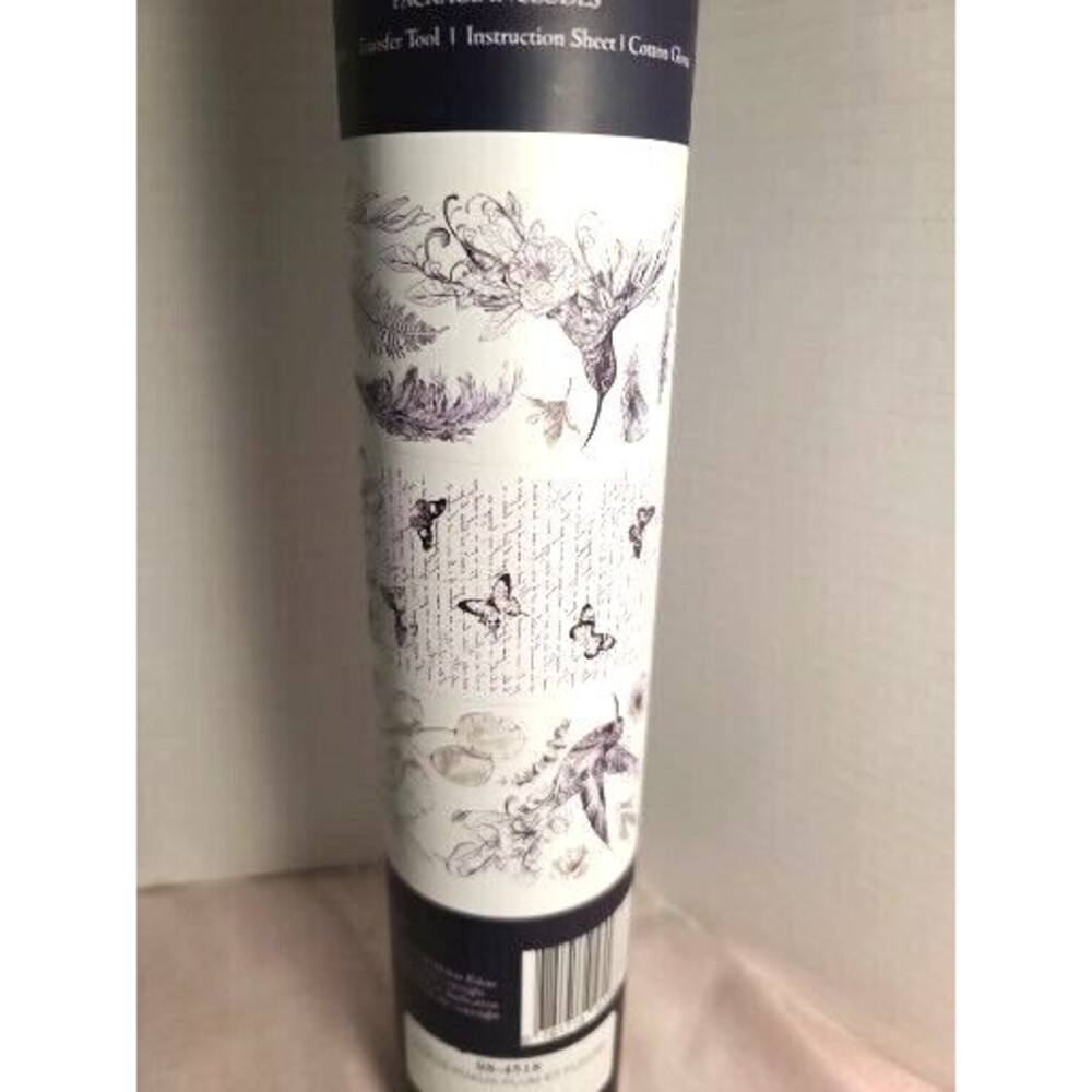 NEW Retired Hokus Pokus Hummingbird Furniture Transfer " Plum Et Fleurs" Paris